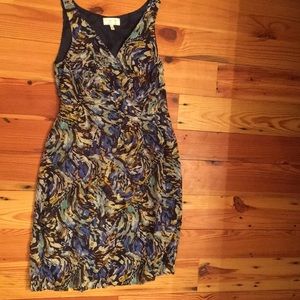 Anthropologie blue v neck dress